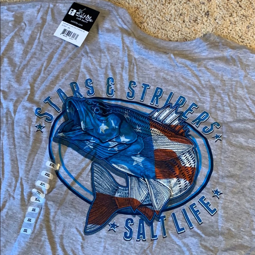 BNWT Salt Life patriotic T-shirt xxl